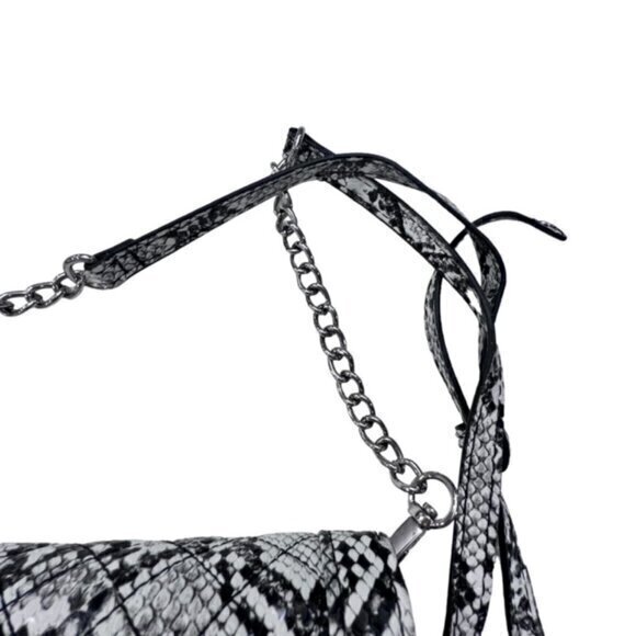 Steve‎ Madden Snake Print Crossbody Organizer Bag Faux Leather Designer Travel - Picture 14 of 16